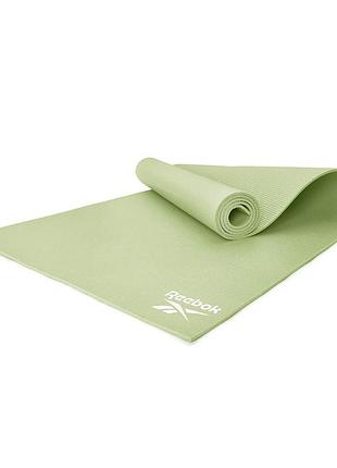 Килимок для йоги 4 мм reebok rayg-11030gn-11022gn оливковий
