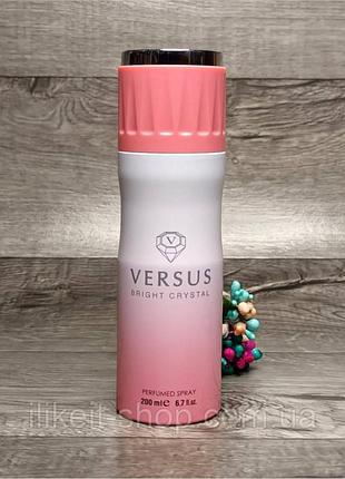 Парфюмированный дезодорант fragrance world versus bright crystal женский 200 мл