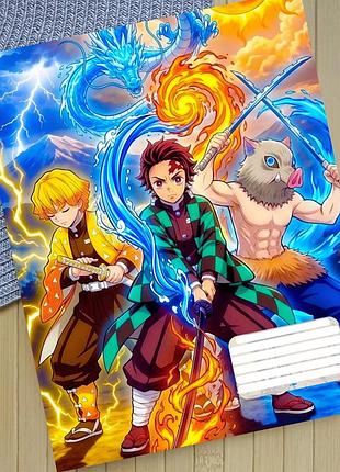 Тетрадь клинок рассекающий демонов kimetsu no yaiba в клетку 18 листов (29995)