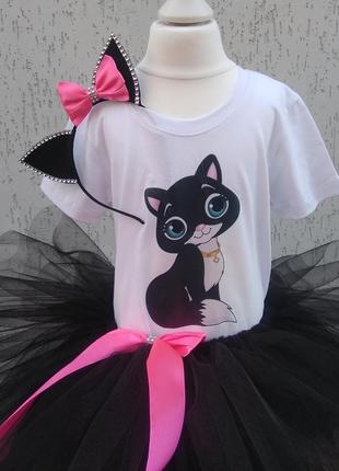 Костюм чорної киці кастюм кошки платье кошки карнавальный костюм2 фото