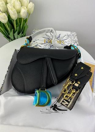 Dior saddle black texture