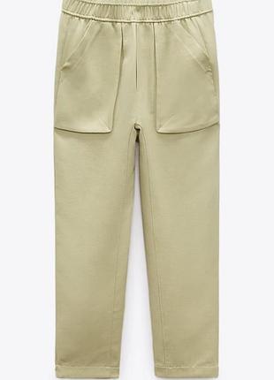Бежеві жіночі брюки zara