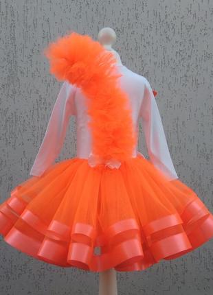 Костюм белочки наряд белки платье белочки оранжевая пышная фатиновая юбка4 фото