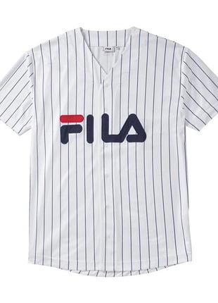 Біла бейсбольна футболка fila