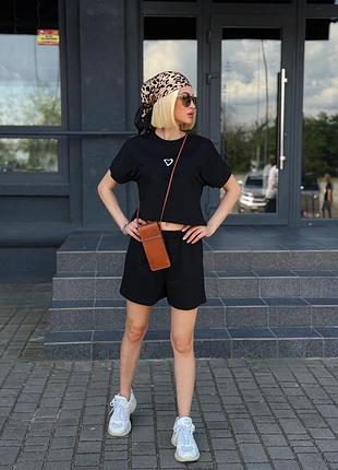 Женский летний костюм футболка и шорты