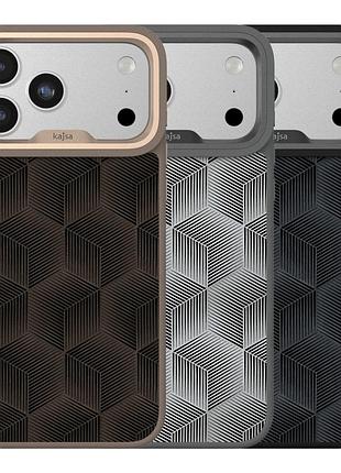 Чохол kajsa splendid collection 3d cube pattern with magsafe для apple iphone 17 pro, захисний кейс з об'ємним 3d-малюнком, 2