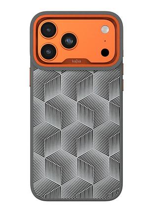 Чохол kajsa splendid collection 3d cube pattern with magsafe для iphone 17 pro mix o-ring