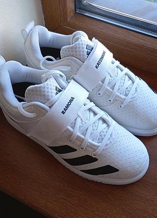 Штангетки adidas powerlift 5 weightlifting jp6199 оригінал нові р.36 білі на липучці
