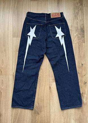 Джинси bape city tought city star lightning jeans