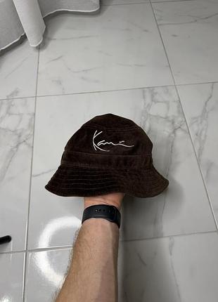 Оригінальна велюрова панама karl kani bucket hat (розмір one size) — ідеальний стан