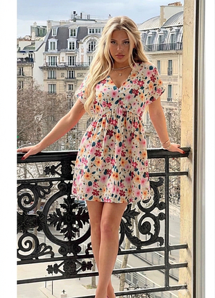Літня сукня🌸літня плаття 🌸квітковий принт 🌸 літня сукня shein 👗 вільне пляжне плаття 🏖️ розмір l - xl