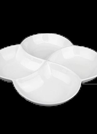 Минажница фарфоровая stenson mc4173-10 "веер" 10" (25.5см) 6 шт/уп