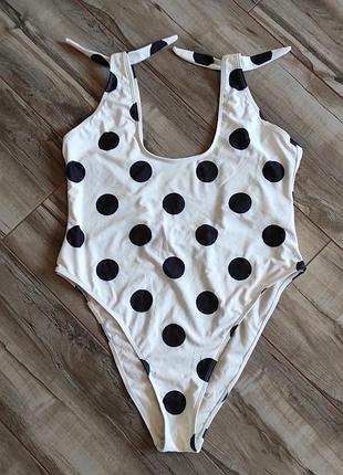 Суцільний купальник у великий горошок nasty gal, розмір xl - xxl (eu 44 / uk 16)