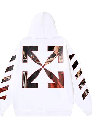 Худи мужское оверсайз унисекс чёрное off-white