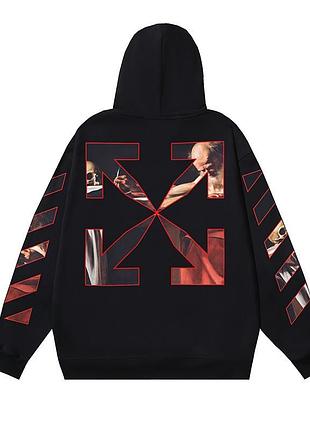 Худі чоловіче оверсайз off-white чорне