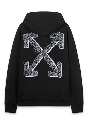 Off-white худи мужское оверсайз унисекс чёрное
