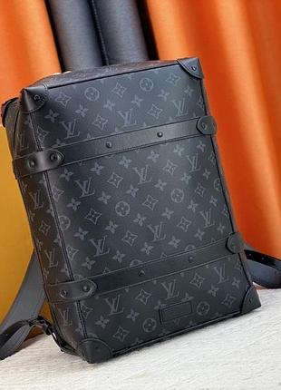 Louis vuitton рюкзак чоловічий soft trunk backpack чорний шкіряний