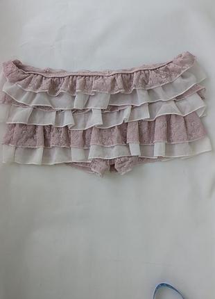 Тоненькі гіпюрові шортики з оборками babydoll gothic lolita