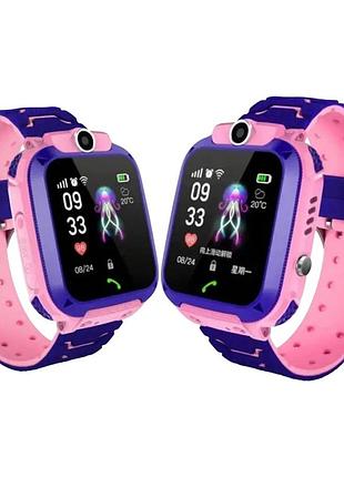 Дитячий розумний смарт-годинник xoh100 kids smart watch із sim-картою, камерою та gps рожевий
