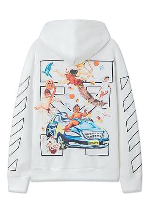 Off-white худи мужское оверсайз унисекс белое