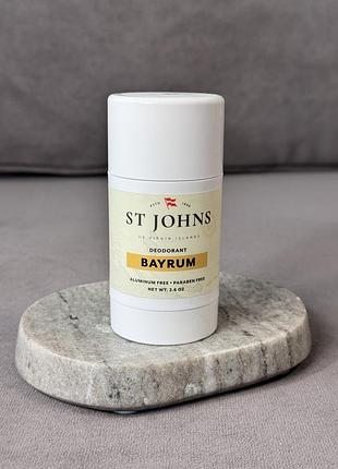 Натуральный мужской дезодорант без алюминия st johns bay rum deodorant 73 г