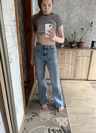 Джинси wide leg zara