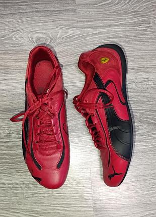 Кроссовки puma ferrari drift cat delta красного цвета.