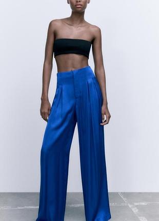 Сатиновые брюки zara