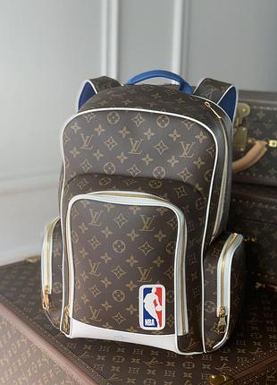 Louis vuitton x nba рюкзак чоловічий коричневий шкіряний