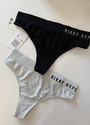 Високі стрінги seamless, вертикальне плетіння rikky hype