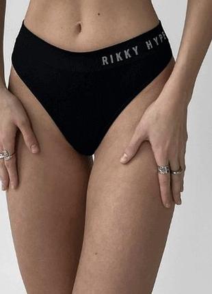 Высокие стринги seamless, вертикальное плетение rikky hype