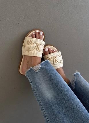 Жіночі капці louis vuitto n light cream slides
