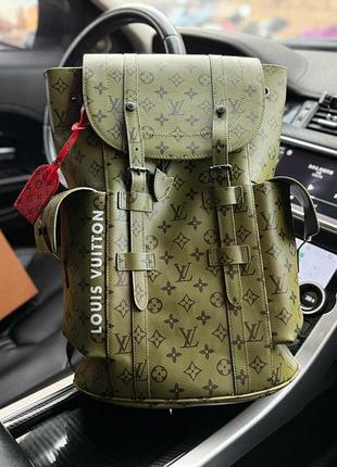 Louis vuitton christopher рюкзак чоловічий зелений хакі