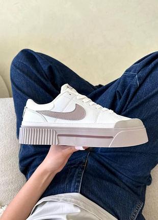 Комфортні кросівки nike court legacy кеди найк корт легаси сірі жіночі для прогулянок