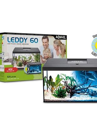Акваріумний комплект aquael leddy day night з балкою прямий чорний 54 л