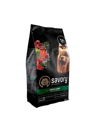 Корм сухий savory small breeds rich in fresh lamb для дорослих вибагливих собак малих порід до 10 кг зі свіжим ягням 1 кг