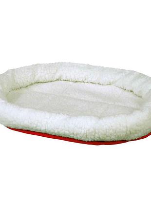 Лежак trixie для котів cuddly bed двосторонній білий/червоний 47х38 см