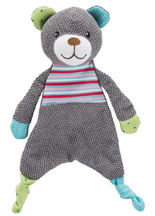 Іграшка trixie junior для собак ведмідь зі звуком і шелестом фольги тканина/плюш 28 см