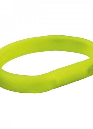 Нашийник trixie flash light ring usb для собак з підсвічуванням силіконовий зелений розмір m-l 50 cм/18 мм