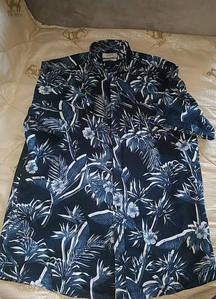 Крута, лляна, стильна сорочка з коротким рукавом, кишеня. jack's sportswear.