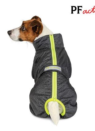 Комбінезон pet fashion rain для собак породи такса сірий s