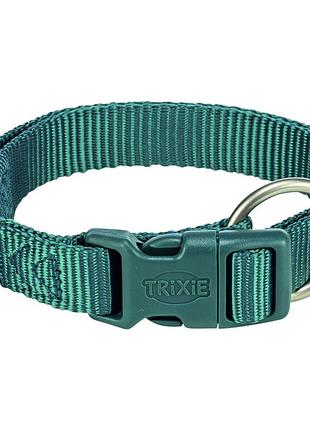 Нашийник trixie premium для собак l–xl 40–65 см 25 мм синьо-зелений