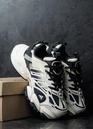 Удобные кроссовки adidas vento xlg runner deluxe адидас венту раннер делюкс білі з чорними і сірими.