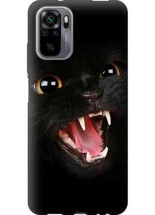 Чехол силиконовый на телефон xiaomi redmi note 10 чёрная кошка "932u-2277-58250"
