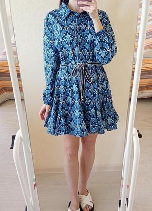 Коротенька сукня з поясом zara