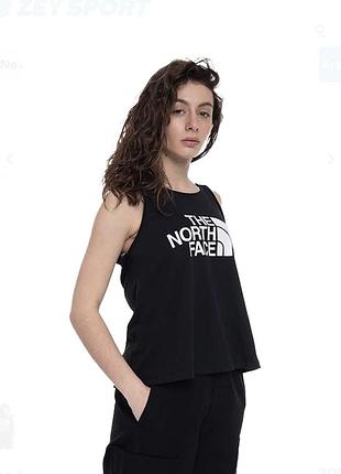 Жіноча чорна майка кроп-топ the north face, розмір l (оригінал)