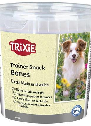 Лакомство trixie trainer snack mini bones для собак с говядиным ягненком и птицей 500 г