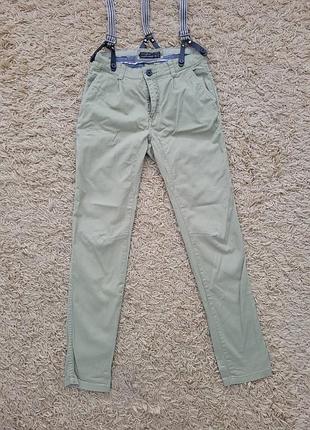Брюки мужские с подтяжками pull &amp; bear размер w36×l29 xs-s