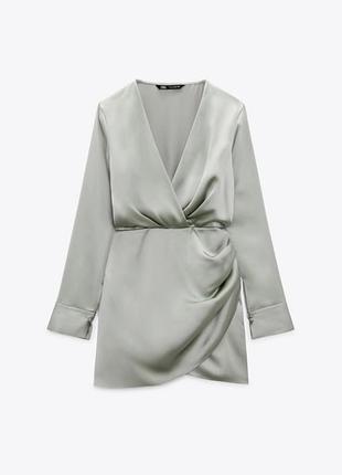 Оливкова сукня zara