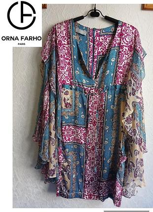 Orna farno, натуральний щоки, дізайнерська сукня, розмір с